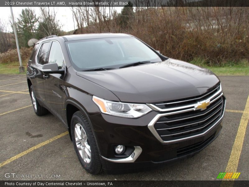 Havana Brown Metallic / Jet Black 2019 Chevrolet Traverse LT AWD