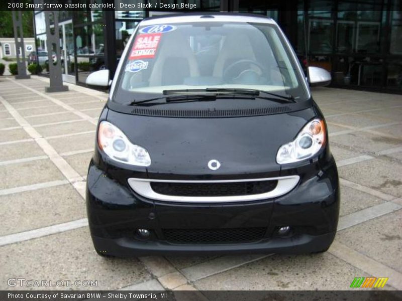 Deep Black / Design Beige 2008 Smart fortwo passion cabriolet