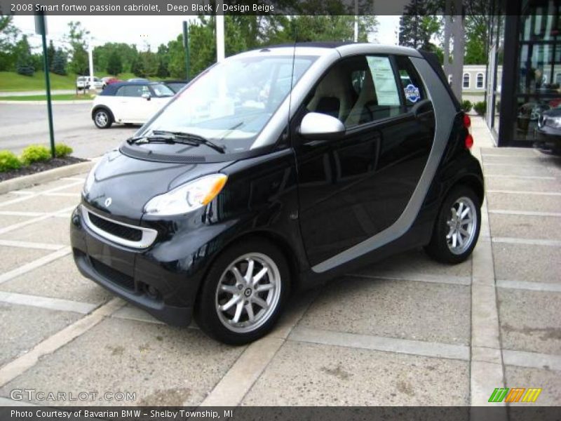 Deep Black / Design Beige 2008 Smart fortwo passion cabriolet