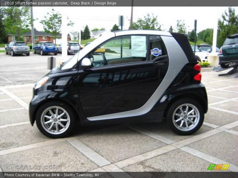 Deep Black / Design Beige 2008 Smart fortwo passion cabriolet