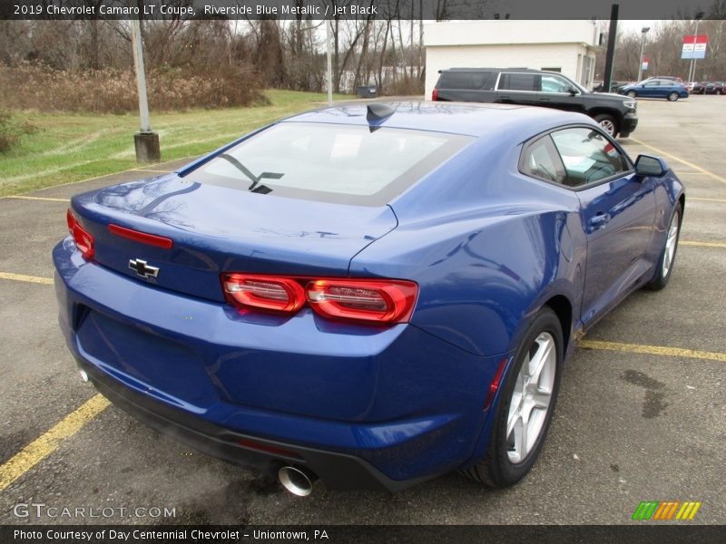 Riverside Blue Metallic / Jet Black 2019 Chevrolet Camaro LT Coupe
