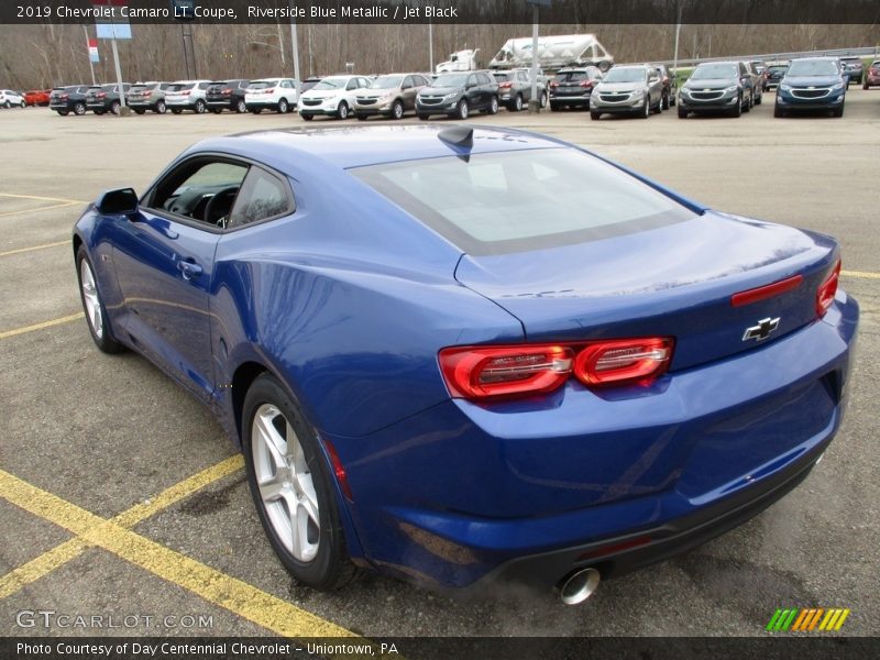 Riverside Blue Metallic / Jet Black 2019 Chevrolet Camaro LT Coupe