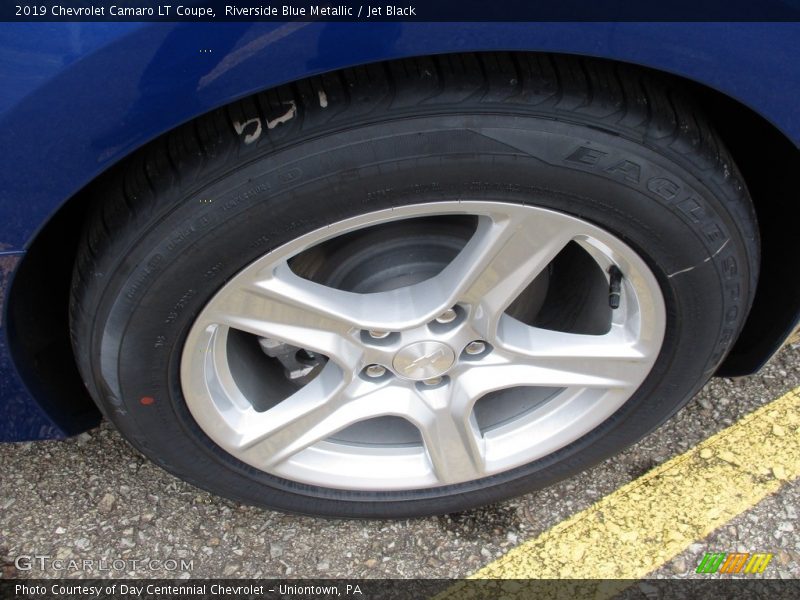 Riverside Blue Metallic / Jet Black 2019 Chevrolet Camaro LT Coupe
