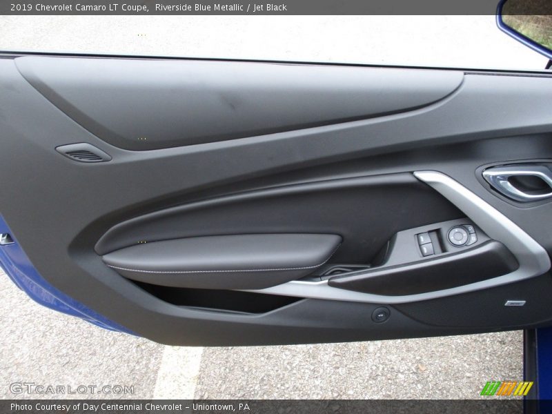 Riverside Blue Metallic / Jet Black 2019 Chevrolet Camaro LT Coupe