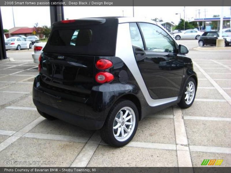 Deep Black / Design Beige 2008 Smart fortwo passion cabriolet