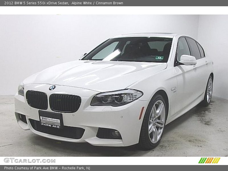 Alpine White / Cinnamon Brown 2012 BMW 5 Series 550i xDrive Sedan