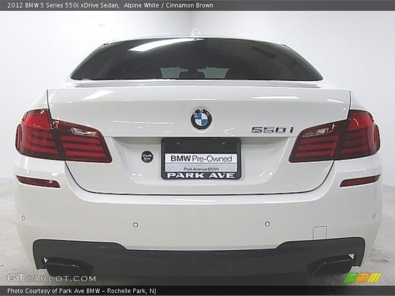 Alpine White / Cinnamon Brown 2012 BMW 5 Series 550i xDrive Sedan