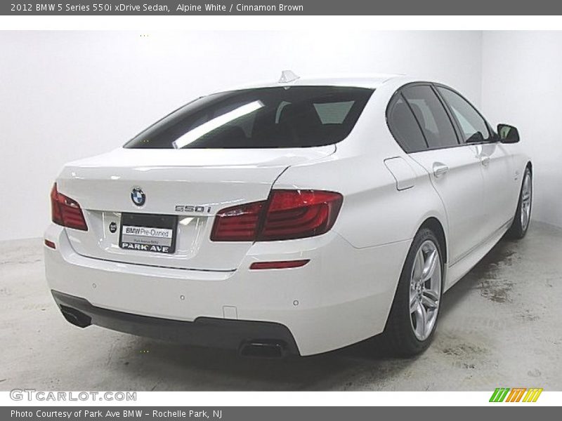 Alpine White / Cinnamon Brown 2012 BMW 5 Series 550i xDrive Sedan