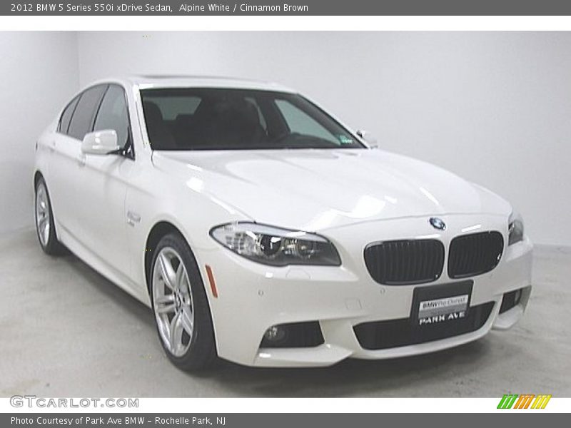 Alpine White / Cinnamon Brown 2012 BMW 5 Series 550i xDrive Sedan