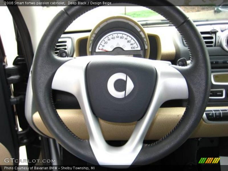 Deep Black / Design Beige 2008 Smart fortwo passion cabriolet