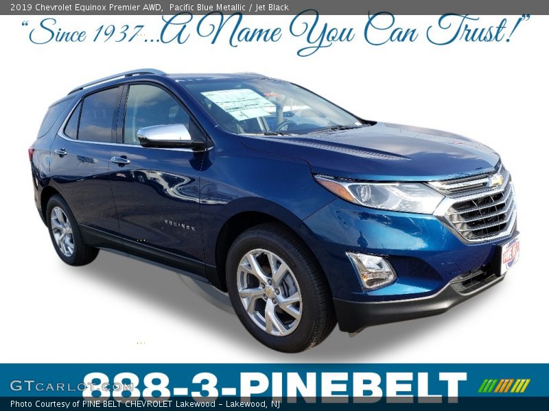 Pacific Blue Metallic / Jet Black 2019 Chevrolet Equinox Premier AWD