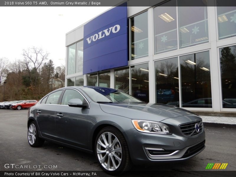 Osmium Grey Metallic / Beige 2018 Volvo S60 T5 AWD