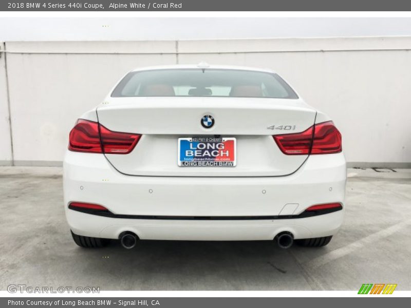 Alpine White / Coral Red 2018 BMW 4 Series 440i Coupe