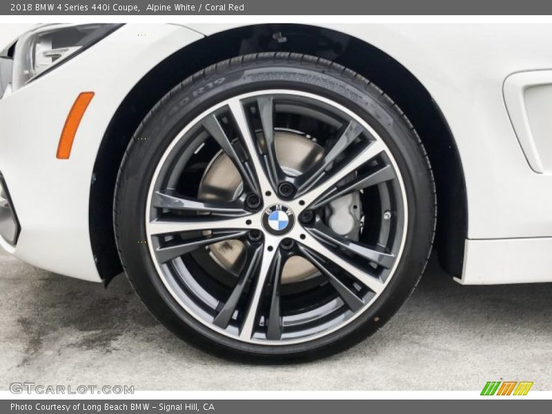 Alpine White / Coral Red 2018 BMW 4 Series 440i Coupe