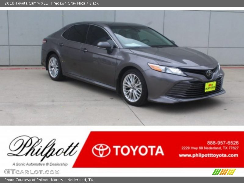 Predawn Gray Mica / Black 2018 Toyota Camry XLE