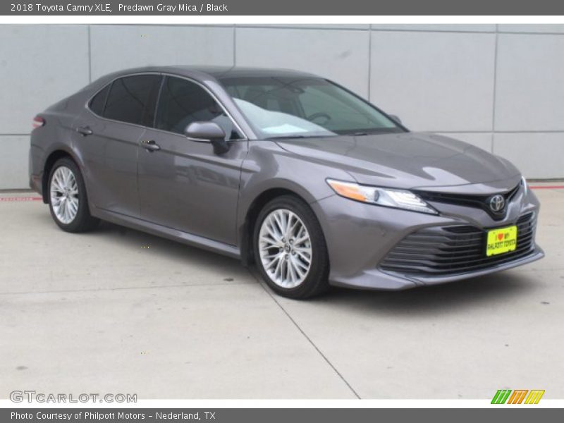 Predawn Gray Mica / Black 2018 Toyota Camry XLE