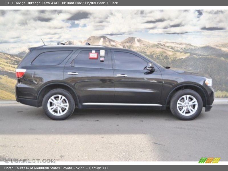 Brilliant Black Crystal Pearl / Black 2013 Dodge Durango Crew AWD
