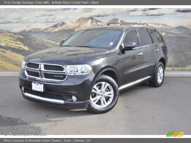 Brilliant Black Crystal Pearl / Black 2013 Dodge Durango Crew AWD