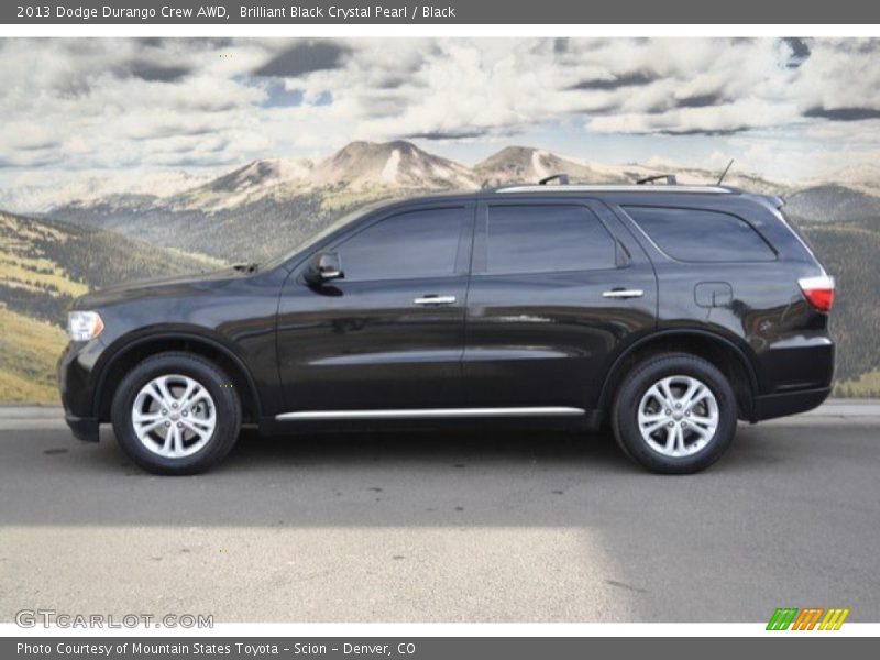 Brilliant Black Crystal Pearl / Black 2013 Dodge Durango Crew AWD