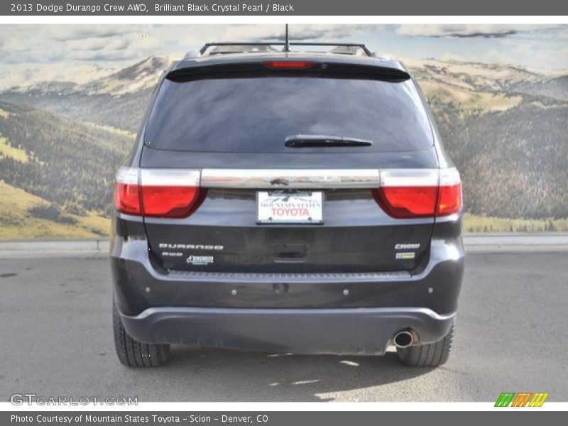 Brilliant Black Crystal Pearl / Black 2013 Dodge Durango Crew AWD