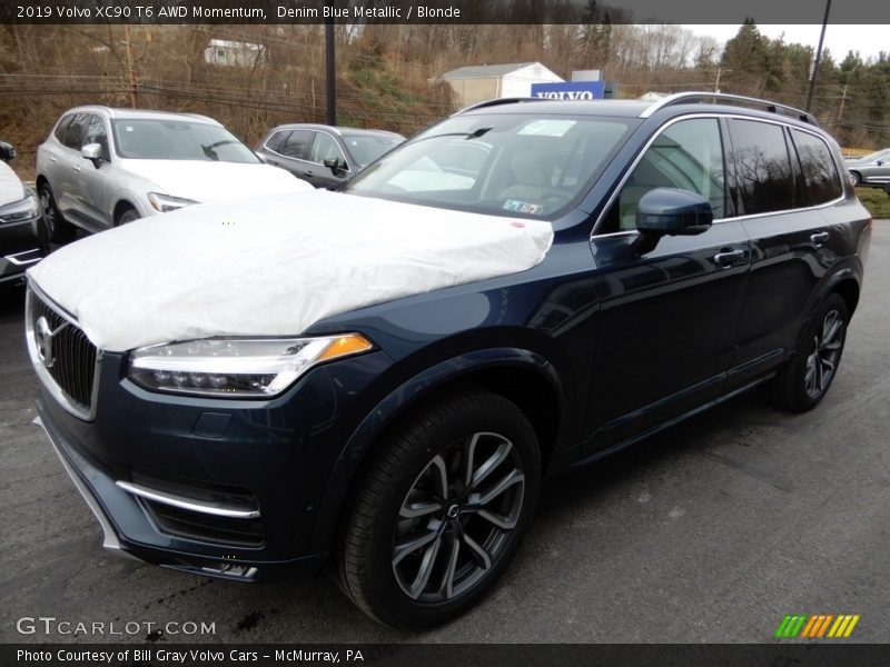 Denim Blue Metallic / Blonde 2019 Volvo XC90 T6 AWD Momentum