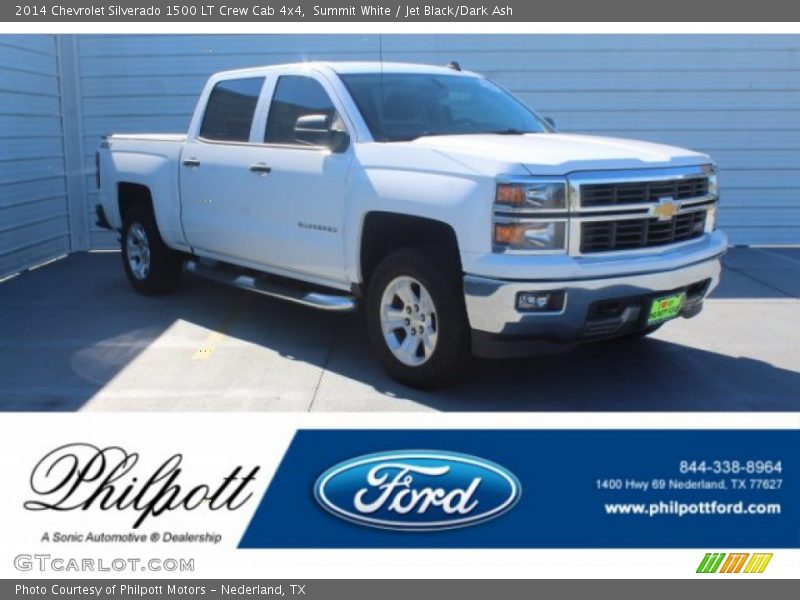 Summit White / Jet Black/Dark Ash 2014 Chevrolet Silverado 1500 LT Crew Cab 4x4