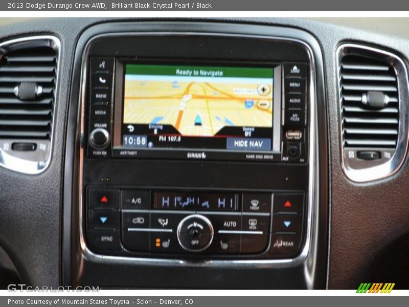 Brilliant Black Crystal Pearl / Black 2013 Dodge Durango Crew AWD