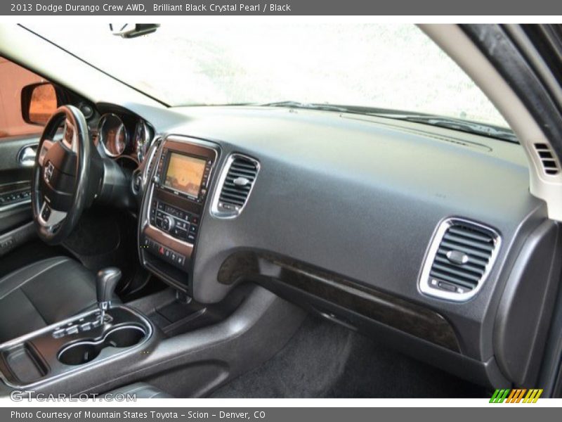 Brilliant Black Crystal Pearl / Black 2013 Dodge Durango Crew AWD