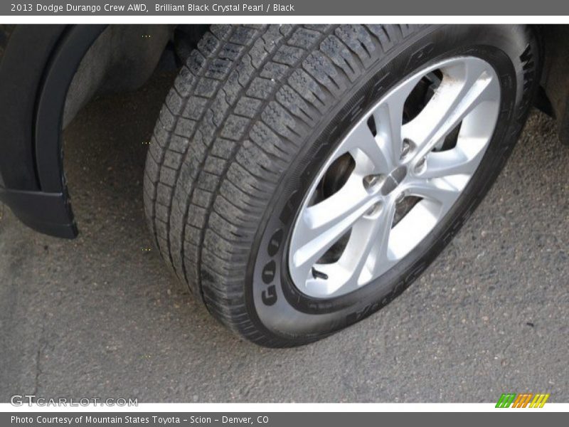 Brilliant Black Crystal Pearl / Black 2013 Dodge Durango Crew AWD