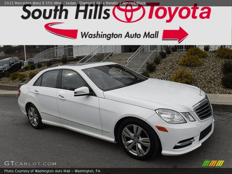 Diamond White Metallic / Almond/Black 2013 Mercedes-Benz E 350 4Matic Sedan