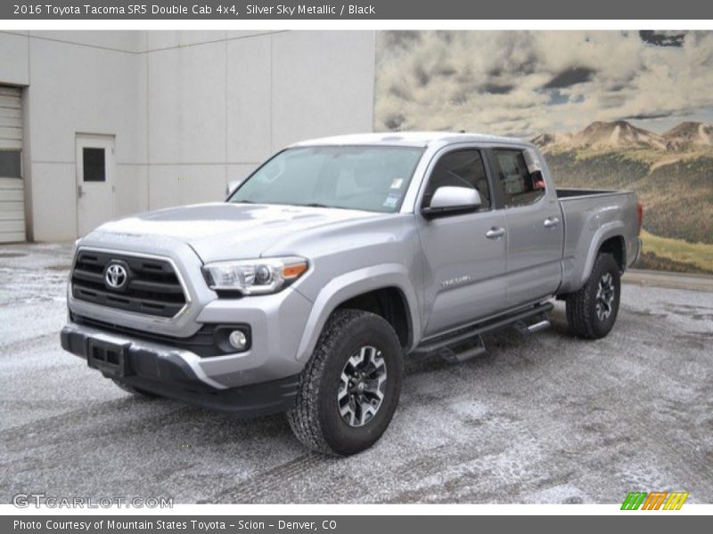 Silver Sky Metallic / Black 2016 Toyota Tacoma SR5 Double Cab 4x4
