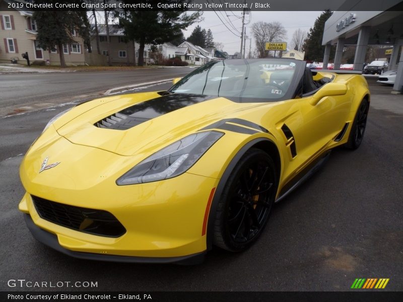 Corvette Racing Yellow Tintcoat / Black 2019 Chevrolet Corvette Grand Sport Convertible