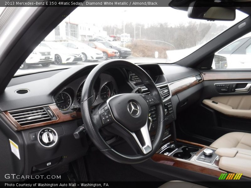 Diamond White Metallic / Almond/Black 2013 Mercedes-Benz E 350 4Matic Sedan