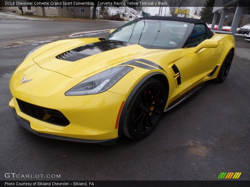 Corvette Racing Yellow Tintcoat / Black 2019 Chevrolet Corvette Grand Sport Convertible