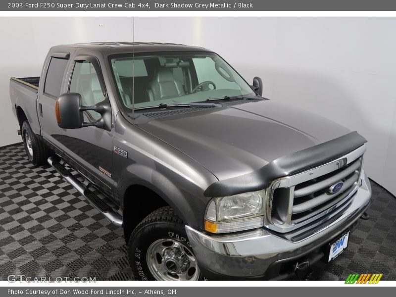 Dark Shadow Grey Metallic / Black 2003 Ford F250 Super Duty Lariat Crew Cab 4x4
