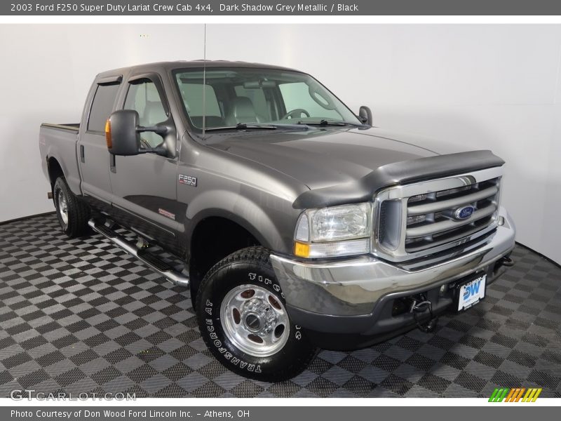 Dark Shadow Grey Metallic / Black 2003 Ford F250 Super Duty Lariat Crew Cab 4x4