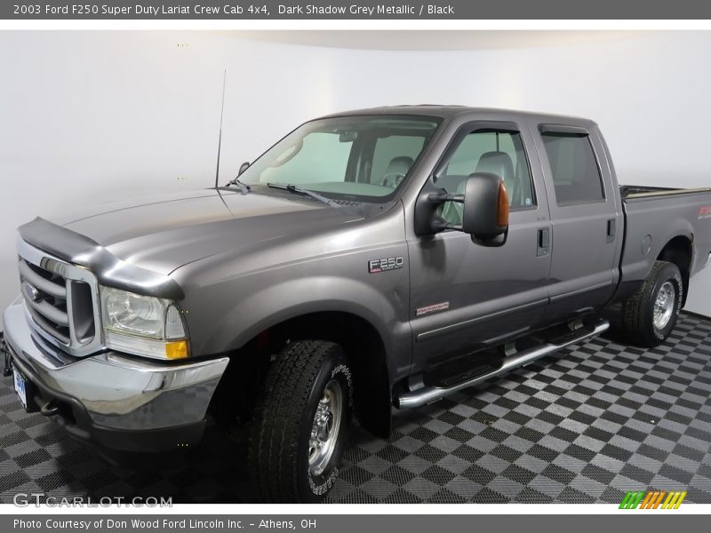 Dark Shadow Grey Metallic / Black 2003 Ford F250 Super Duty Lariat Crew Cab 4x4