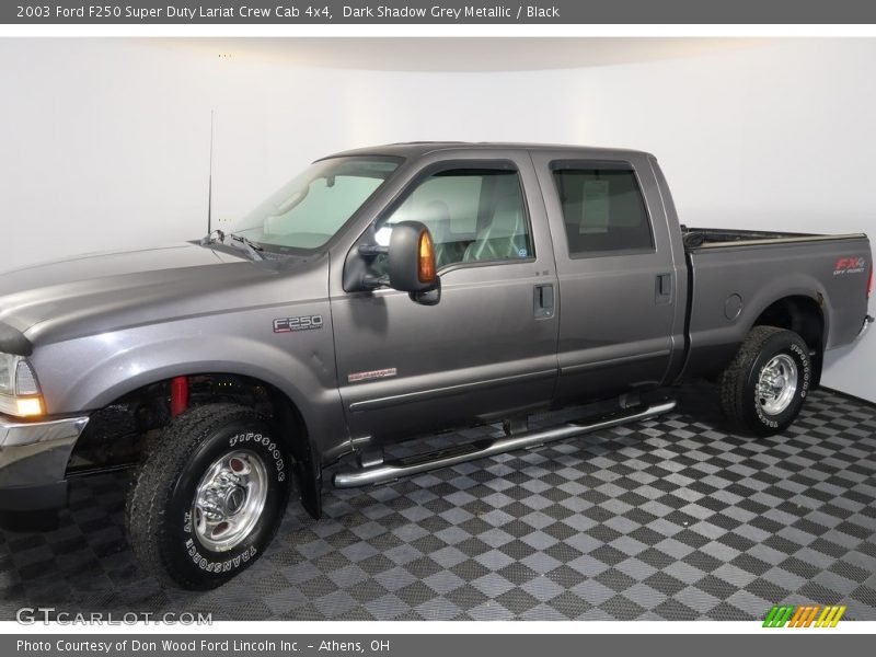 Dark Shadow Grey Metallic / Black 2003 Ford F250 Super Duty Lariat Crew Cab 4x4