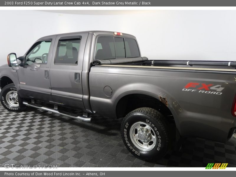 Dark Shadow Grey Metallic / Black 2003 Ford F250 Super Duty Lariat Crew Cab 4x4