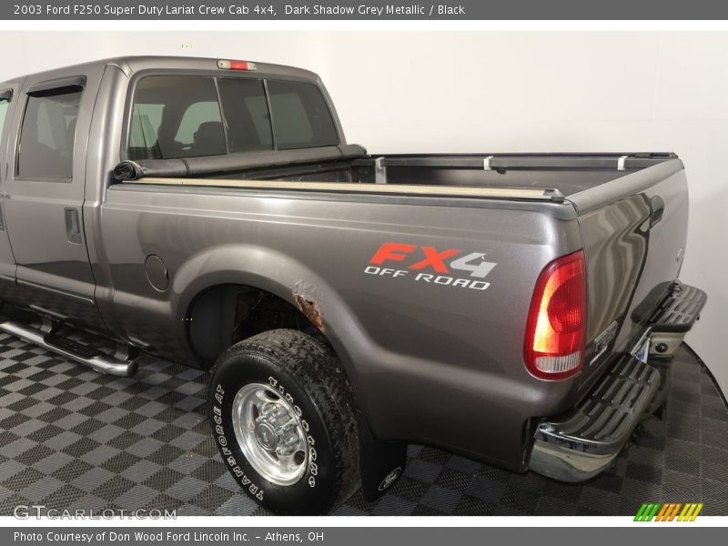 Dark Shadow Grey Metallic / Black 2003 Ford F250 Super Duty Lariat Crew Cab 4x4