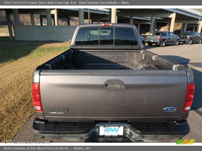 Dark Shadow Grey Metallic / Black 2003 Ford F250 Super Duty Lariat Crew Cab 4x4