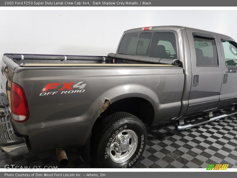 Dark Shadow Grey Metallic / Black 2003 Ford F250 Super Duty Lariat Crew Cab 4x4