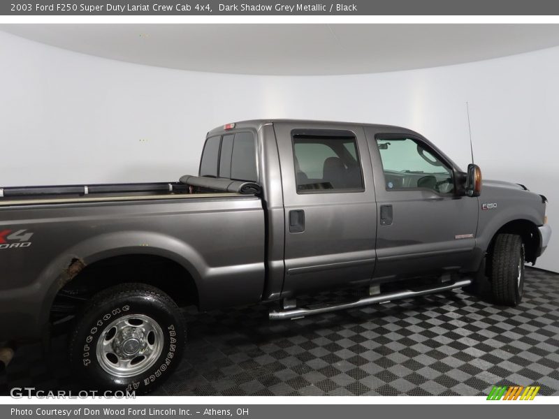 Dark Shadow Grey Metallic / Black 2003 Ford F250 Super Duty Lariat Crew Cab 4x4