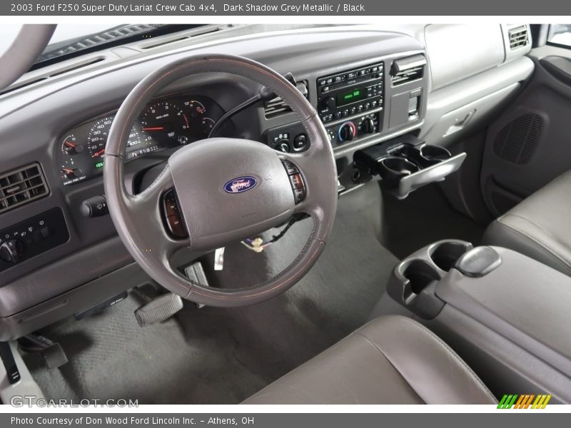 Dark Shadow Grey Metallic / Black 2003 Ford F250 Super Duty Lariat Crew Cab 4x4