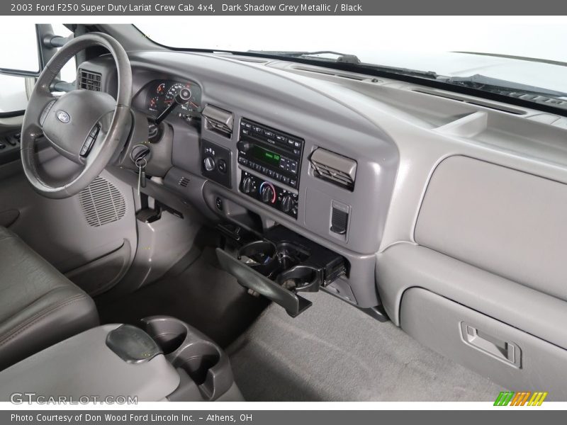Dark Shadow Grey Metallic / Black 2003 Ford F250 Super Duty Lariat Crew Cab 4x4