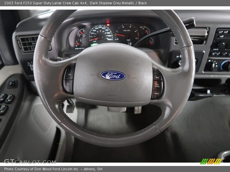 Dark Shadow Grey Metallic / Black 2003 Ford F250 Super Duty Lariat Crew Cab 4x4