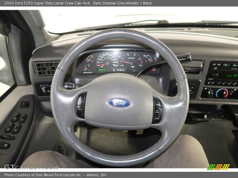 Dark Shadow Grey Metallic / Black 2003 Ford F250 Super Duty Lariat Crew Cab 4x4
