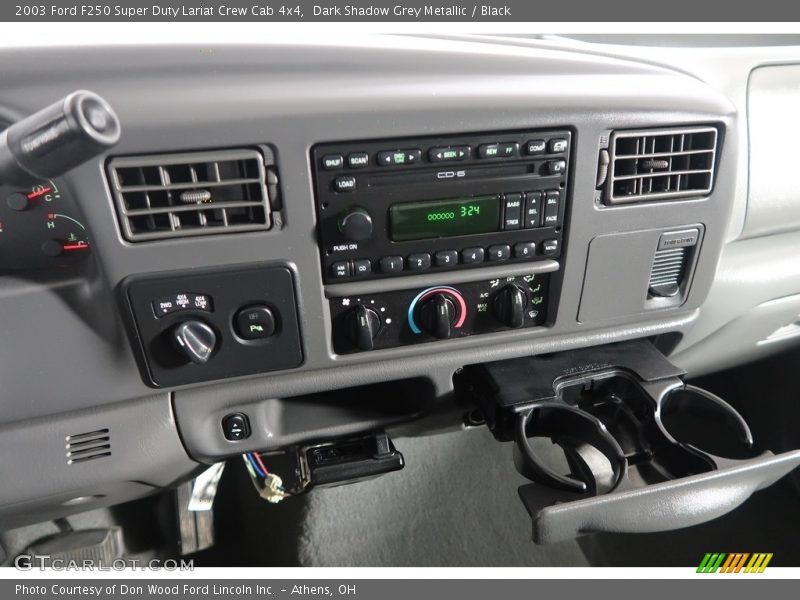 Dark Shadow Grey Metallic / Black 2003 Ford F250 Super Duty Lariat Crew Cab 4x4