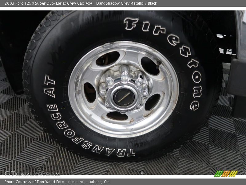 Dark Shadow Grey Metallic / Black 2003 Ford F250 Super Duty Lariat Crew Cab 4x4