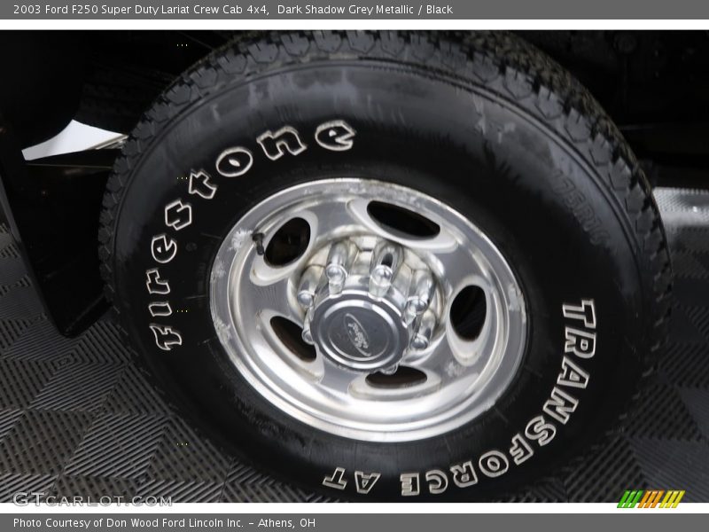 Dark Shadow Grey Metallic / Black 2003 Ford F250 Super Duty Lariat Crew Cab 4x4